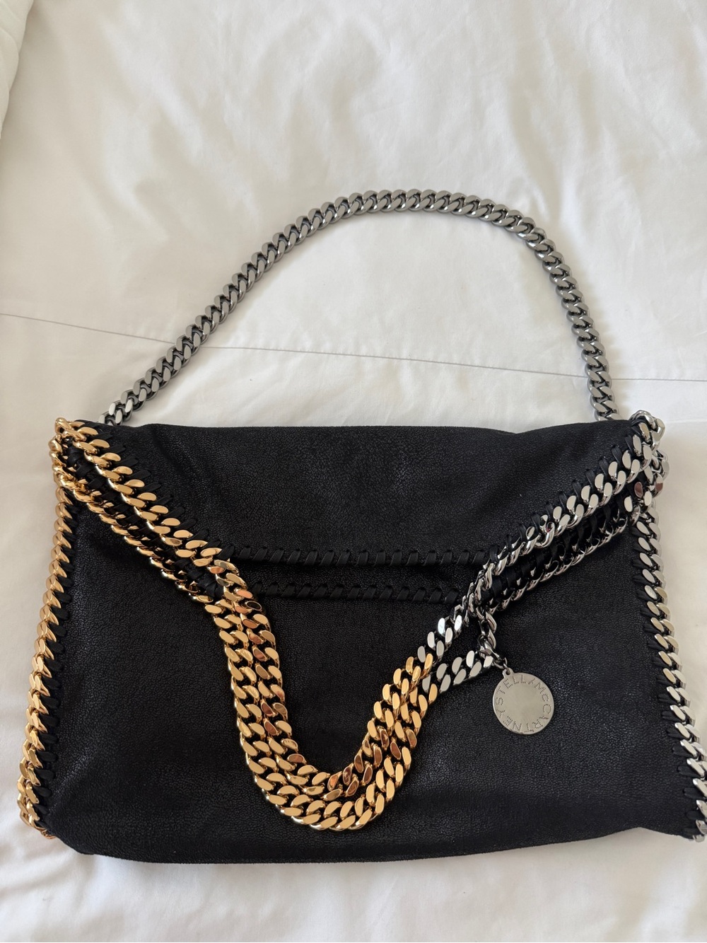 Stella McCartney Black Shoulder Bag with Gold & Silver Chains OP $1595 - Picture 16 of 16